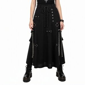 Tripp NYC Cargo Maxi Skirt In Black Size Small